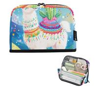 Astuccio per matite con cerniera astuccio grande carino colorato alpaca lama blu astuccio per matite carino astuccio per penne ragazze colori organizzatore per il ritorno a scuola forniture