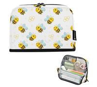 Astuccio per matite con cerniera Astuccio per matite Astuccio per matite in aula Borsa per penne Ragazzi Decorativi Cancelleria per bambini Rientro a scuola Forniture Carino Cartoon Api Prim