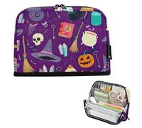 Astuccio per matite con cerniera, astuccio per matite, astuccio per matite in classe, astuccio per ragazzi, stampa animale, cancelleria per bambini, forniture per il rientro a scuola, tema stregoneria