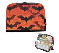 Astuccio per matite con cerniera Astuccio per matite Borse per ragazzi Borse per penne Ragazzi Ragazze Ragazze Kawaii Cancelleria Bambini Organizzatore Forniture scolastiche Pipistrelli Arancione