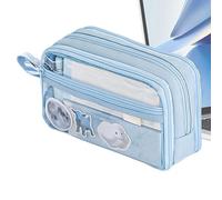 Astuccio Per Matite Con Cerniera, Astuccio Trasparente - Astuccio Per Matite Di Grande Capacità Astuccio Trasparente,Astuccio Portatile Per Penna Da Viaggio Per Bambini, Adolescenti, Studenti Universi