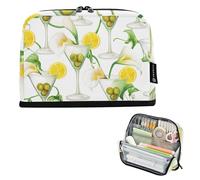 Astuccio per matite con cerniera, grande Martini Bloom Limone Matite Storage Bags Cute Pen Marker Bag per ragazze Essentials Cancelleria Bambini Rientro a scuola Forniture