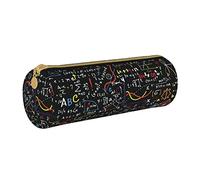 Astuccio per matite con cerniera in pelle stampata formula matematica, borsa per cancelleria portatile, astuccio per cancelleria organizer, unisex