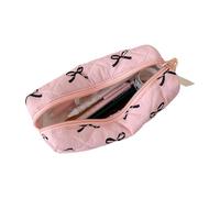 Astuccio per matite con cerniera - organizer di grande capacità per cancelleria e oggetti essenziali quotidiani, custodia portatile con manico per il trasporto e scomparti estr, nero, Vedi la