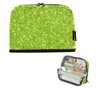 Astuccio per matite con cerniera verde scintillante glitter grande astuccio per matite astuccio per ragazze adolescenti astuccio per penne ragazzo colori ritorno a scuola adulti forniture per ufficio