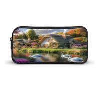 Astuccio per matite con cigno, grazioso astuccio per penne e cosmetici, organizer per viaggi e ufficio