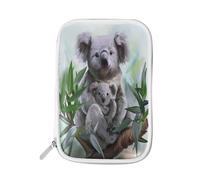 Astuccio per matite con koala pittura ad acquerello, astuccio carino koala con cerniera astuccio da viaggio organizer per cosmetici per la scuola ragazze ragazzi, Multi, Size：9(L)x5.5(W) inch,