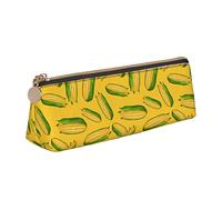 Astuccio per matite con motivo a pannocchie di mais maturo fresco Astuccio per penne Astuccio per penne Borsa a triangolo in pelle Organizer per cancelleria con cerniera per ufficio per adulti