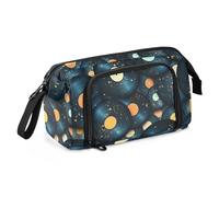 Astuccio per matite con motivo cartone animato Dc Record, grande capacità, con manico con cerniera, per bambini e scuola, Multicolore, Taglia unica, moderno