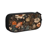 Astuccio per matite con motivo floreale retrò, per ragazzi e ragazze, con pianta botanica, grande astuccio per penne da scrivania, organizer per cancelleria, astuccio per scuola, ufficio, borsa per il