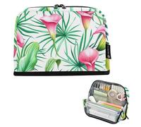 Astuccio per matite con motivo floreale rosa calle verde palma astuccio per matite con cerniera astuccio grande carino portapenne per ragazze personalizzato ritorno a scuola adulti forniture per