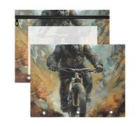Astuccio per matite con motivo gorilla, divertente astuccio per matite per | Custodia trasparente con cerniera frontale con 3 occhielli rinforzati, 31 cm x 24 cm, confezione da 2