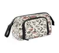 Astuccio per matite con motivo senza cuciture, grande capacità, per cancelleria, ufficio, per ragazzi e ragazze, Allover Disegno Seamless Motifs Pattern, Taglia unica, alla moda