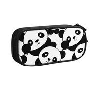 Astuccio per matite con panda in stile cartone animato, per ragazzi e ragazze, grande astuccio per penne da scrivania, cancelleria, organizer per scuola, ufficio, borsa per il trucco con cerniera