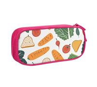 Astuccio per matite con pane vegetale, per ragazzi e ragazze, grande astuccio per penne da scrivania, cancelleria, organizer per scuola, ufficio, borsa per il trucco con cerniera, Blu, 21x5x10.5cm