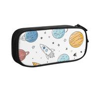 Astuccio per matite con pianeta spaziale e cartone animato, per ragazzi e ragazze, grande astuccio per penne e penne da scrivania, organizer per cancelleria, astuccio per scuola e ufficio, borsa per
