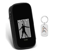 Astuccio per matite con portachiavi, doppio strato e grande capacità, borsa per cancelleria portatile per la scuola(K2)