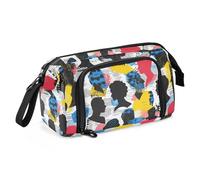 Astuccio per matite con sagoma di persone, grande capacità, speciale, con scomparti, per adulti, per uomo e scuola superiore