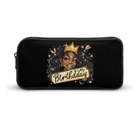 Astuccio per matite con scritta "It's My Birthday" con donna afro afro americana, grazioso astuccio per penne e cosmetici, organizer per viaggi e ufficio