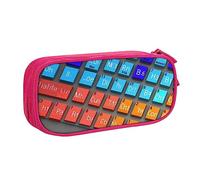 Astuccio per matite con stampa a tavola periodica chimica, astuccio per trucchi, portagioie, portatile, da viaggio, nero, rosa, taglia unica, astuccio per matite