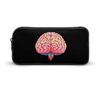 Astuccio per matite con stampa cervello umano, grazioso astuccio per penne e cosmetici, organizer per viaggi e ufficio
