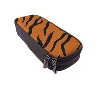 Astuccio per matite con stampa di buon Natale, grande capacità, astuccio semplice per cancelleria, organizer da viaggio per ufficio, Tigre arancione leopardo, Taglia unica, Astuccio per trucchi