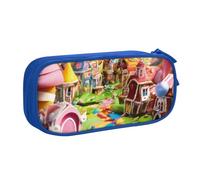 Astuccio per matite con stampa di Candy Land, per cosmetici, strumenti artistici, studenti, insegnanti, uso versatile, Blu, Taglia unica, Set di zaini per la scuola