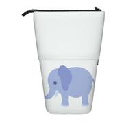 Astuccio per matite con stampa di foglie di fragola, carino astuccio per matite retrattile, astuccio per cancelleria, Elefante, Taglia unica, Portamonete