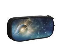 Astuccio per matite con stampa di galassia di notte stellata, astuccio per trucchi e gioielli, scatola portatile da viaggio per gioielli, nero, Nero , Taglia unica, Astuccio portamatite
