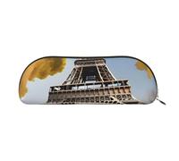 Astuccio per matite con stampa di paesaggio urbano Parigi Torre Eiffel Francia, astuccio per matite, elegante astuccio per donne, borsa cosmetica da viaggio, Oro, Taglia unica, Beauty case