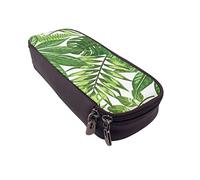 Astuccio per matite con stampa di rose e fiori, grande capacità, astuccio semplice per cancelleria, organizer da viaggio per ufficio, Monstera Deliciosa - Palma di banana, Taglia unica, Astuccio per