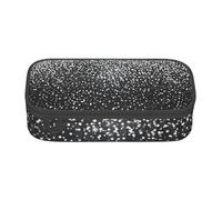 Astuccio per matite con stampa glitter argento lucido, per ragazze e ragazzi, grande capacità, con 3 scomparti, organizer per cancelleria, per donne, uomini, adulti, scuola, ufficio, università