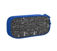 Astuccio per matite con stampa scientifica, per matite e gioielli, portatile, da viaggio, colore nero, Blu, Taglia unica, Astuccio portamatite