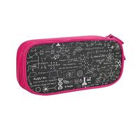 Astuccio per matite con stampa scientifica, per matite e gioielli, portatile, da viaggio, colore nero, rosa, Taglia unica, Astuccio portamatite