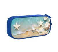 Astuccio per matite con stella marina Hawaii Beach per ragazzi e ragazze, grande astuccio per penne da scrivania organizer per cancelleria astuccio per scuola ufficio borsa per il trucco con cerniera