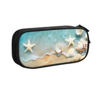 Astuccio per matite con stella marina Hawaii Beach per ragazzi e ragazze, grande astuccio per penne da scrivania organizer per cancelleria astuccio per scuola ufficio borsa per il trucco con cerniera