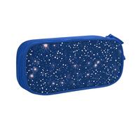 Astuccio per matite con stella spaziale, per ragazzi e ragazze, grande, per penne, cancelleria da scrivania, organizer per matite per scuola e ufficio, borsa per il trucco con cerniera, rosa