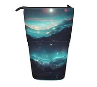 Astuccio per matite con supporto espandibile con stelle, tessuto Oxford multi-design, altezza regolabile, borsa cosmetica multiuso