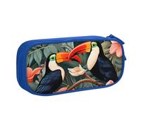 Astuccio per matite con tucano della giungla tropicale, per ragazzi e ragazze, grande astuccio per penne da scrivania per cancelleria da scrivania, astuccio per matite per scuola e ufficio, borsa per