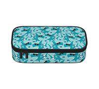 Astuccio per matite Cool Sharks, simpatico astuccio per matite per ragazzi e ragazze, grande capacità con scomparti con cerniera Astuccio per materiale scolastico per studenti adolescenti, organizer