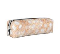 Astuccio per matite da donna con scaglie di sirena in marmo oro rosa Astuccio per penna da donna Semplice scatola da trasporto per adulti con cerniera liscia Durevole Leggero per borsa da ufficio Orga