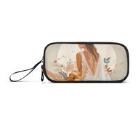 Astuccio per matite da sposa, stile vintage bohémien, in nylon, con cerniera, grande capacità, astuccio per scuola, cancelleria per scuola