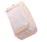Astuccio per matite di grande capacità, ad alta capacità, portapenne, borsa per pennarelli, penne, articoli artistici, organizzatori per bambini, borsa per attrezzi da viaggio per trucco, Beige