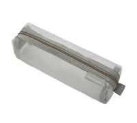 Astuccio per matite di grande capacità, astuccio trasparente, semplice materiale scolastico per studenti, semplice scatola portatile trasparente, Verde Matcha.