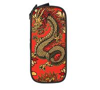 Astuccio per matite di grande capacità Nuvola di drago cinese Lucky Festive Red Pencil Box Astuccio per penna per scuola media/superiore Ufficio College Ragazza e ragazzo per adulti