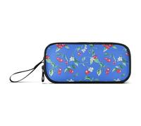 Astuccio per matite di grande capacità, per bambini, borsa per il trucco, per la scuola, portatile, carino, corniola, ciliegia, frutta