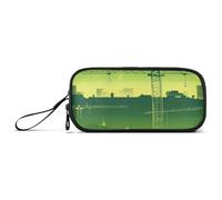 Astuccio per matite di grande capacità, per bambini, con cerniera, per cosmetici, costruzione di piante, bulldozer, gru a torre