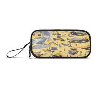 Astuccio per matite di grande capacità, per uomo, bambini, materiale scolastico, leggero, costruzione, scena, diga, costruzione, bulldozer