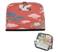 Astuccio per matite di grande capacità sacchetti di trucco in piedi cancelleria astuccio per bambini forniture scolastiche preppy giapponese nuvola rossa gru bolsas de maquillaje para mujer