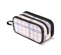 Astuccio per matite di grande capienza astuccio per infermiera con cerniera astuccio per cosmetici portatile per forniture scolastiche Gingham Buffalo